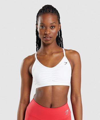 Gymshark Ruched Sport Bh Dam Vita | SE 2856DFM